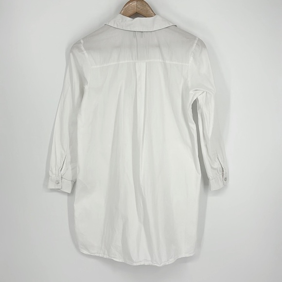 ASOS Design Cotton Mini Shirt Dress White Size 2 - Picture 10 of 13